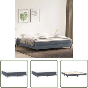 VidaXL Boxspringbett ohne Matratze Dunkelgrau 200x210 cm Samt