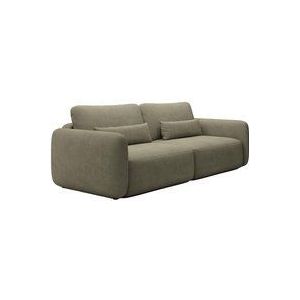 Vente-unique - Sofa mit Schlaffunktion 3-Sitzer - Strukturstoff - Grün - vopoza