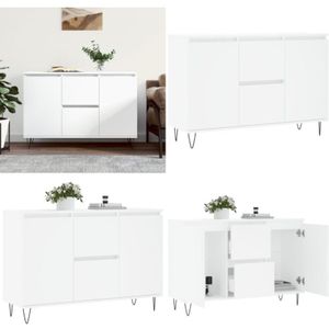 Vidaxl - Sideboard Weiß 104x35x70 cm Holzwerkstoff - Schreibtisch - Wohnzimmermöbel - Sideboard Weiß - Holz Sideboard - Regal - Home & Living