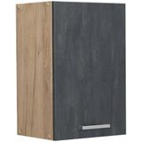 Küchenoberschrank R-Line, Schwarz Beton, 40 cm Vicco