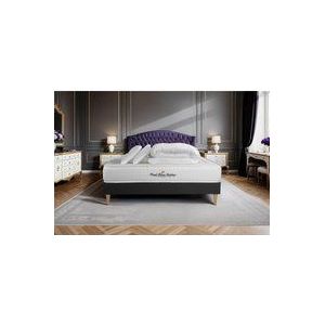 Komplettpaket Bett - Matratze 140x190 cm + Boxspringbett mit Lattenrost (im Set) + 2 Kopfkissen + Bettdecke - Nottingham