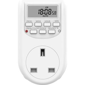 ZVD - Programmierbare Timer-Steckdose mit Countdown und Wiederholungszyklus (Britischer Standard)