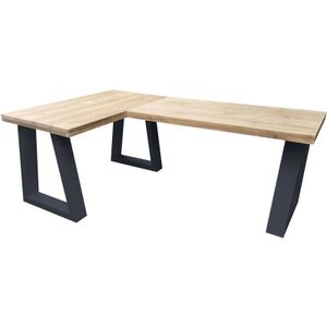 Wood4you - Eckschreibtisch - Vancouver - Industrieholz
