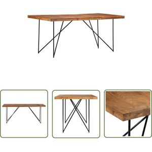 Doc&et² - The Living Store Esstisch 180 x 90 x 76 cm Massivholz Akazie - Industrieller Esstisch - Esstisch Massiv Holz - Holz Tisch