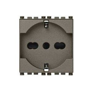 Vimar - Arke' metal presa 2p+t 16a universal metal 2 module 19210.m
