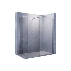 Sonni - Walk In Dusche Duschwand Duschabtrennung Duschkabine mit Stabilisator Nano esg Glas 8mm 76x200cm mit 70cm Seitenteil