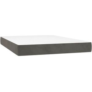 Vidaxl - Taschenfederkernmatratze Dunkelgrau 140x190x20 cm Samt