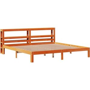 Massivholzbett ohne Matratze Wachsbraun 180x200 Kiefernholz Vidaxl