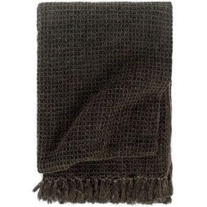Berwurf Baumwolle 160x210 cm Anthrazit/Braun Vidaxl