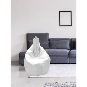 Talamo Italia Eleganter Sitzsack, weiße Farbe, Maße 80 x 120 x 80 cm