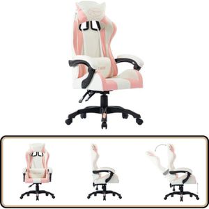 Vidaxl - Gaming-Stuhl Rosa Kunstleder - Gaming-Stuhl - Bürostuhl - Rosa - Kunstleder - Ergonomisch