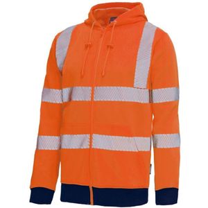 Warnschutz-Sweatjacke VW14B Gr. xl leuchtorange/marine - Vizwell