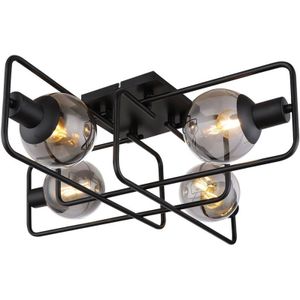 Globo - deckenleuchte - Blama - schwarz - metall - E14 - 15830-4D