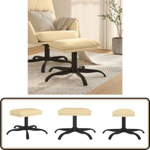 Vidaxl - Fußhocker Cremeweiß 60x60x36 cm Samt - Samtsessel - Hocker Cremeweiss - Beistelltisch - Couchtisch - Fusshocker