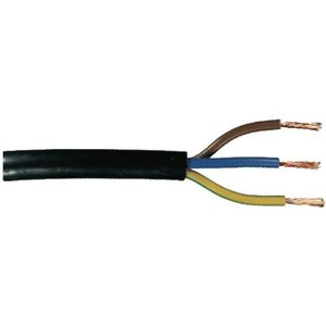 Gummileitung H05RR-F 3 x 1,0 - 5 Meter, schwarz Kabel & Leitungen