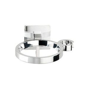 Turbo-Loc® Haartrocknerhalter Quadro, Befestigen ohne bohren, Silber glänzend, Kunststoff (abs) chrom, Edelstahl rostfrei chrom - silber glänzend