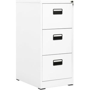 Aktenschrank Weiß 46x62x102,5 cm Stahl Vidaxl