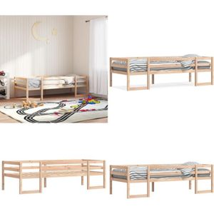 Kinderbett 80x200 cm Massivholz Kiefer - Holz Kinderbett - Kiefernholz Bett - Jugendbett - Kinderzimmer Dekoration - Massivholzkinderbett - Home &