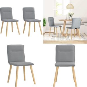 Vidaxl - Esszimmerstühle 2 Stk. Hellgrau Stoff