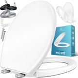 Kesser - wc Sitz mit Absenkautomatik Toilettendeckel Quick-Release-Funktion und Softclose - einfache Montage Antibakteriell Klodeckel aus Duroplast