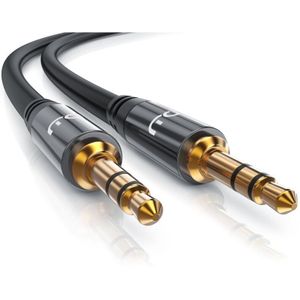 Primewire - aux zu 3,5-mm-Klinke Audio-Kabel, HiFi Klinkenkabel für Audiogeräte Premium Series - 5m