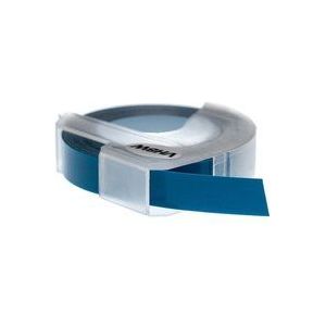 1x 3D Prägeband-Schriftband-Kassette kompatibel mit Dymo 1610, 1575, 1595GY, 1745, 1755 Etiketten-Drucker 3m x 9mm Weiß auf Dunkelblau - Vhbw