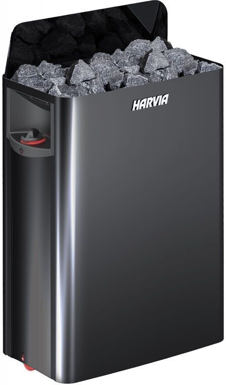 Harvia - The Wall SW45 black 4,5 kW Saunaofen Elektroofen mit integrierter Steuerung schwarz
