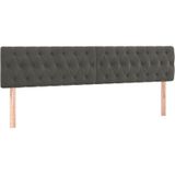 Kopfteile 2 Stk. Dunkelgrau 90x7x78/88 cm Samt Vidaxl