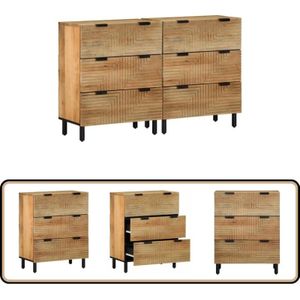 Vidaxl - Sideboards 2 Stk. Braun 60x33x75 cm Massivholz Mango