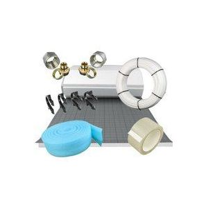 Fußbodenheizung Set Tackersystem Warmwasser Rolljet Dämmung Aluverbundrohr pe-rt 90 m² Fußbodenheizung