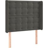 Kopfteil mit Ohren Dunkelgrau 103x16x118/128 cm Samt Vidaxl