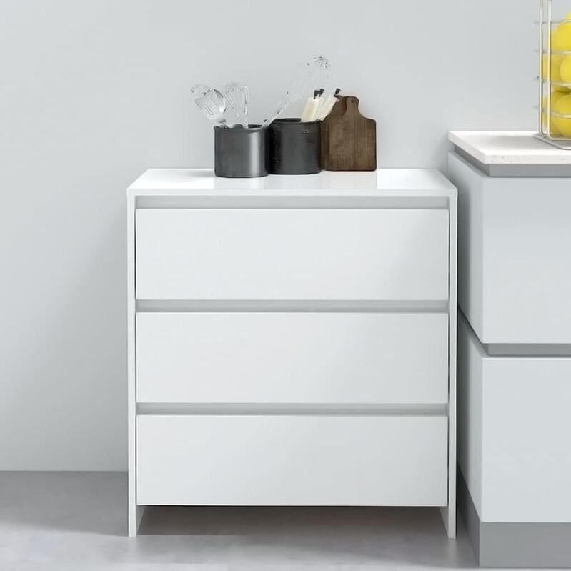 Vidaxl - Sideboard Hochglanz-Weiß 70x41x75 cm Holzwerkstoff