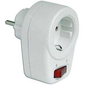 Simon - Weißer Adapter mit Schalter 10/16A 250V CL518701