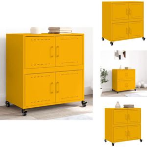 Vidaxl - Sideboard Senfgelb 68,5x39x72 cm Stahl - Sideboard - Sideboards - Schrank - Anrichte