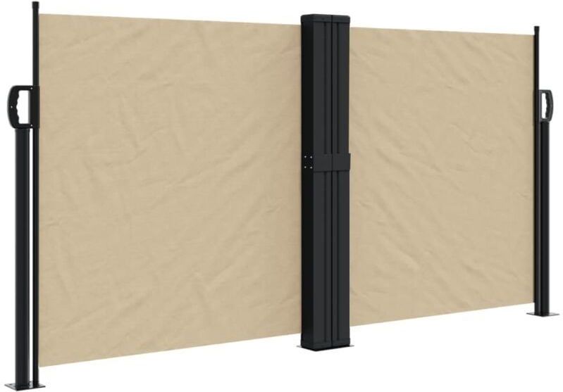 Seitenmarkise Ausziehbar Beige 120x1000 cm vidaXL