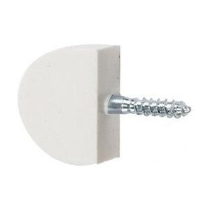 Blister 4 soporte estante vitrina plast. blanco 20mm