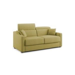 Divani.store - Amber Schlafsofa aus schmutzabweisendem Stoff T05 171 cm (mat. 120x197) gelb