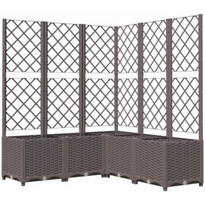 Pflanzkübel mit Rankgitter Braun 120x120x136 cm pp Vidaxl