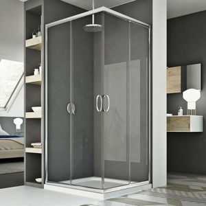 Duschkabine Klarglas h 185 mod. Junior 90x100 cm