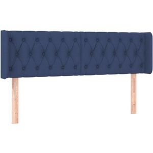 Kopfteil mit Ohren Blau 147x16x78/88 cm Stoff Vidaxl