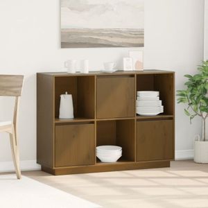Sideboard Honigbraun 110,5x35x80 cm Massivholz Kiefer