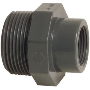Reduzierstück, pvc-u, 2 Zoll ag x 2 1/2 Zoll ig, 10 bar, grau - Profec