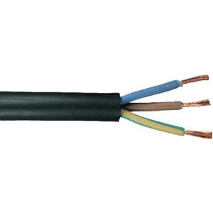 Gummileitung H05RR-F 3 x 1,0 - 10 Meter, schwarz Kabel & Leitungen