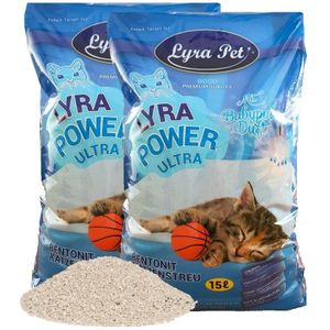 Lyra Pet - 2 x 15 Liter ® Lyra Power ultra excellent Katzenstreu
