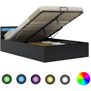 Vidaxl - Bett mit Bettkasten Hydraulisch led Kunstleder 140x200 cm