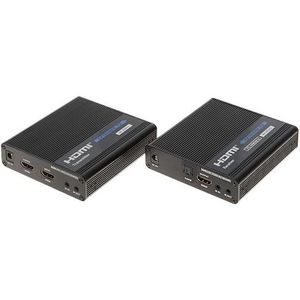 Hdmi extender rx+tx video uhd 4K utp cat. 6/6A/7 mi Kit IR-Signalübertragung over ip - 70M - Schwarz