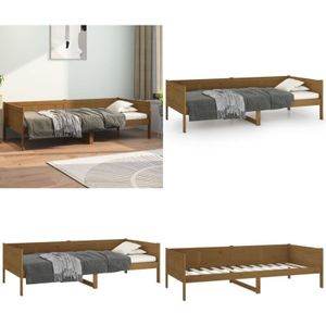Vidaxl - Tagesbett Honigbraun Massivholz Kiefer 90x190 cm - Schlafsofa - Holzbett - Kiefernholzbett - Bettauflage - Daybed - Home & Living