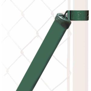 Strebe grün 34 x 1500 mm feuerverzinkt, mit 34er Schelle