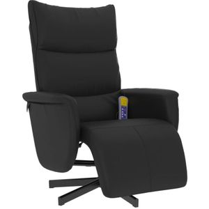 Vidaxl - Massagesessel mit Fußteil Schwarz Kunstleder