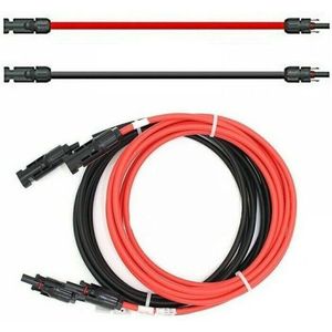 Solartronics - Verlängerungskabel 6mm² kompatibel mit MC4 Solarkabel rot / schwarz inkl. Stecker 2 x 10m